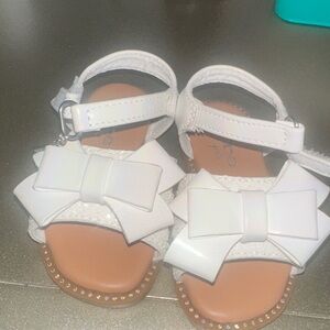Bebe White Bow Kids Sandals